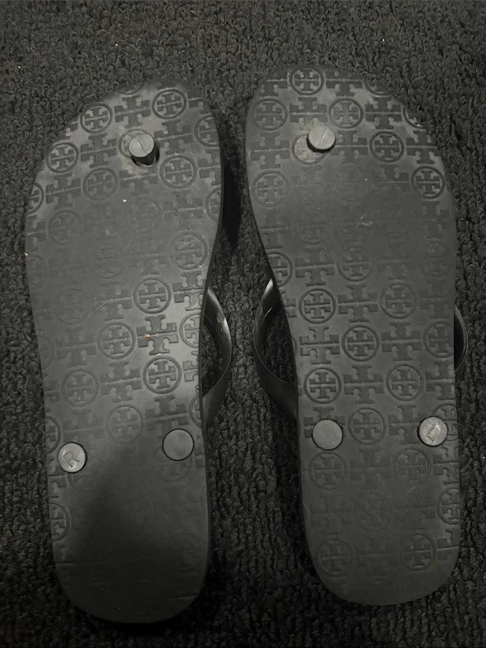 Tory Burch Black and White Zebra-Print Flip Flops
